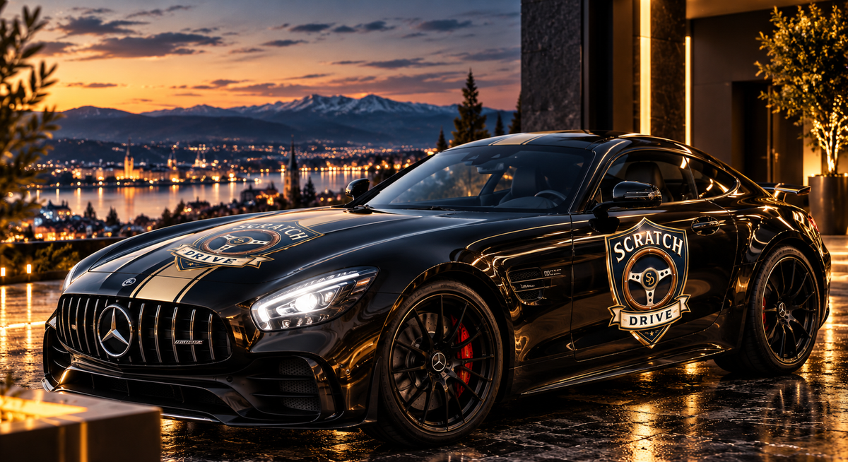 Scratch & Drive Midnight Edition – weiteres Produktbild des Premium Autoduft-Sets im Mercedes-Stil