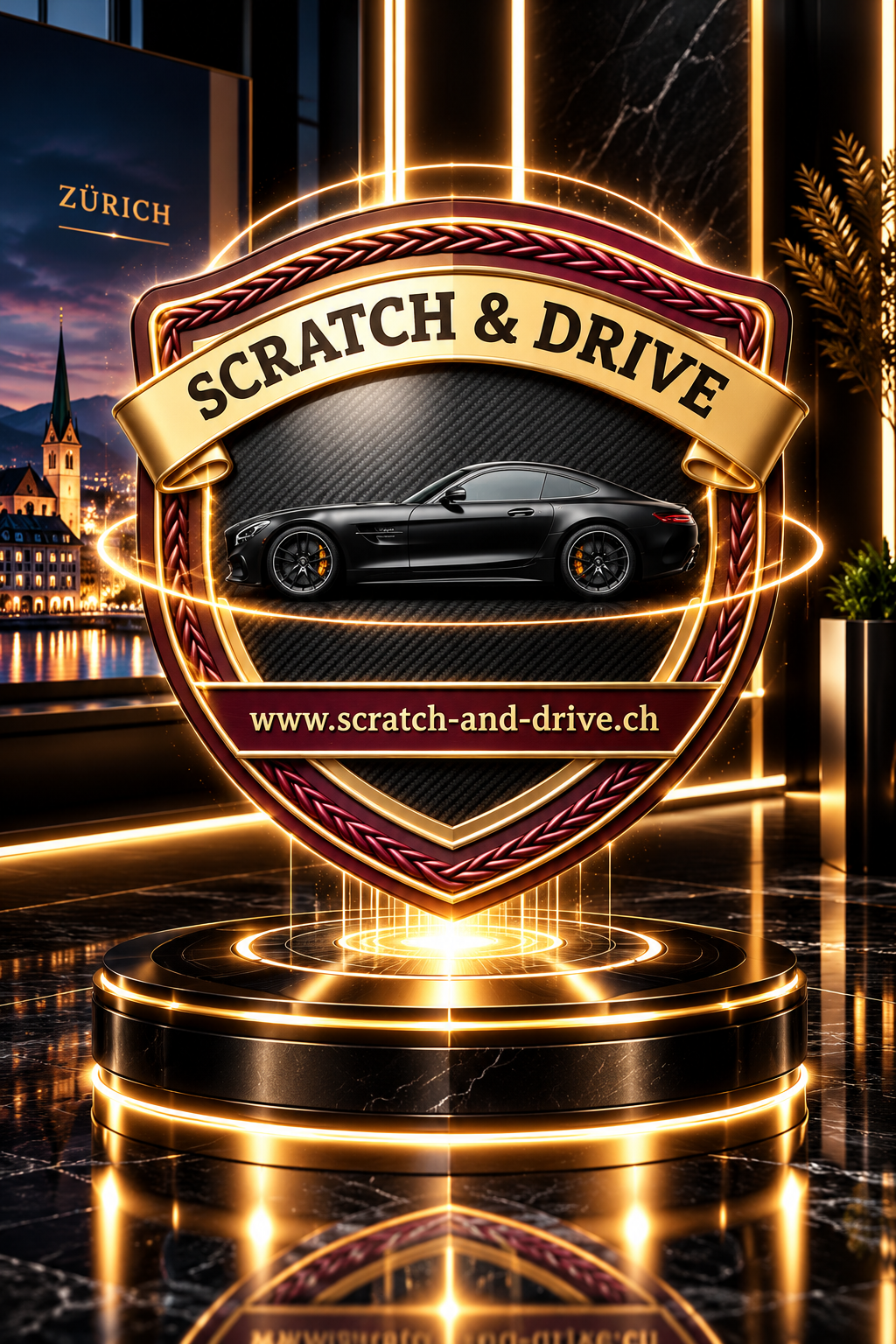 Scratch & Drive Midnight Edition – Produktbild des Premium Autoduft-Sets im Mercedes-Stil