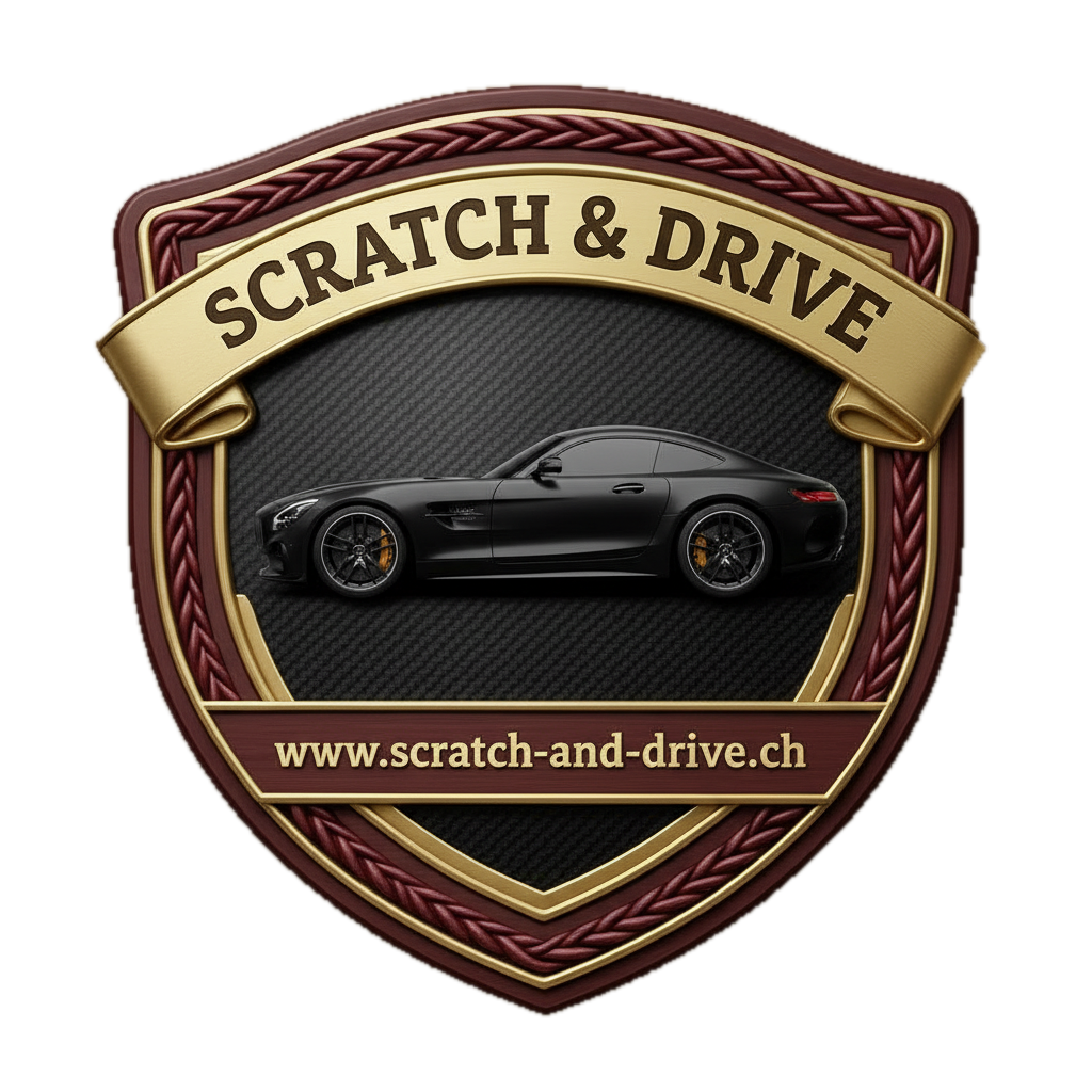 Scratch & Drive Midnight Edition – Auto-Lufterfrischer im Mercedes-Stil, Produktmotiv