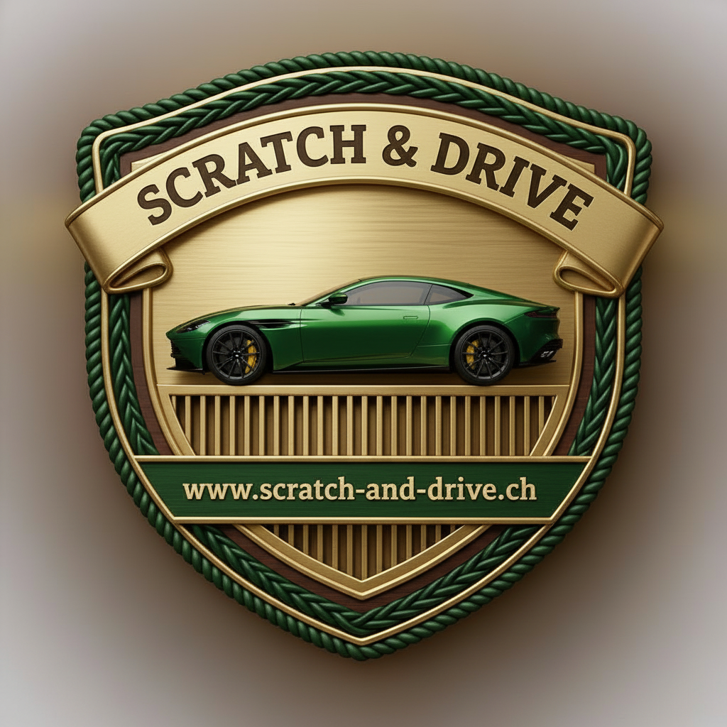 Scratch & Drive Racing Green Edition – Produkt-Badge im Aston Martin Design