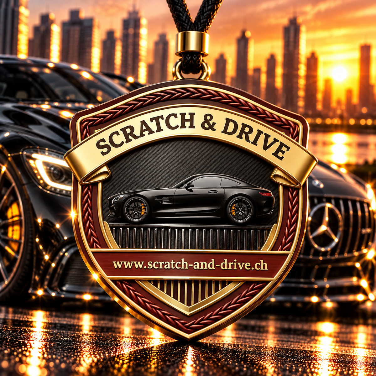 Scratch & Drive Midnight Edition – Premium Autoduft-Set im Mercedes-Stil