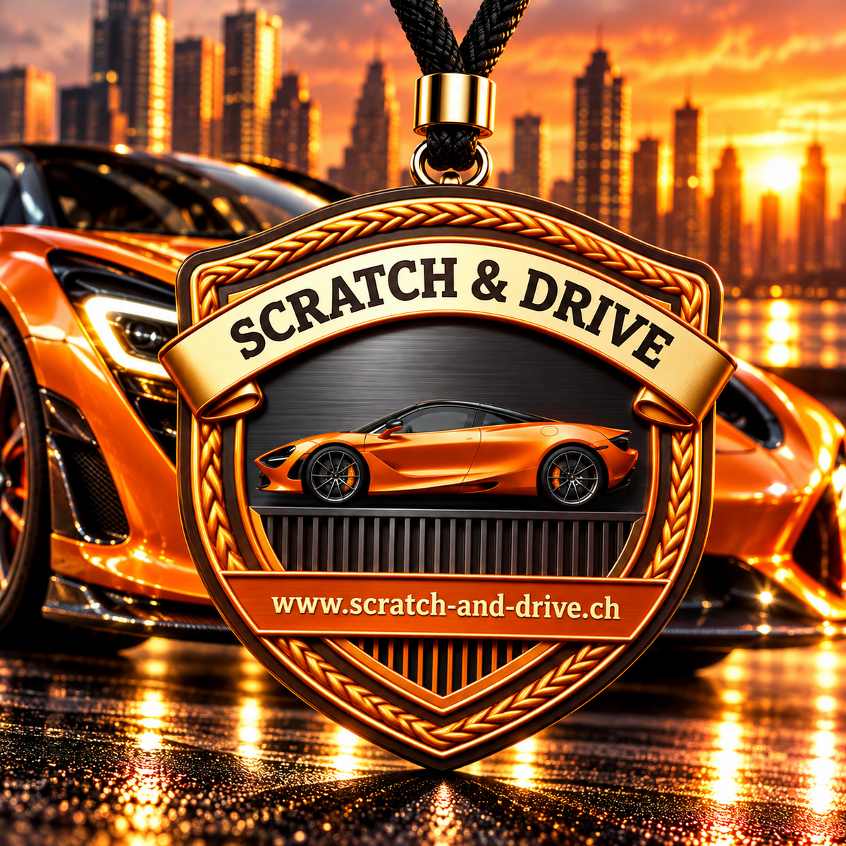 Scratch & Drive Sunset Orange Edition – Premium Autoduft-Set im McLaren-Stil